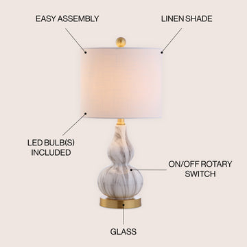 Anya 20.5" Mini Glass LED Table Lamp